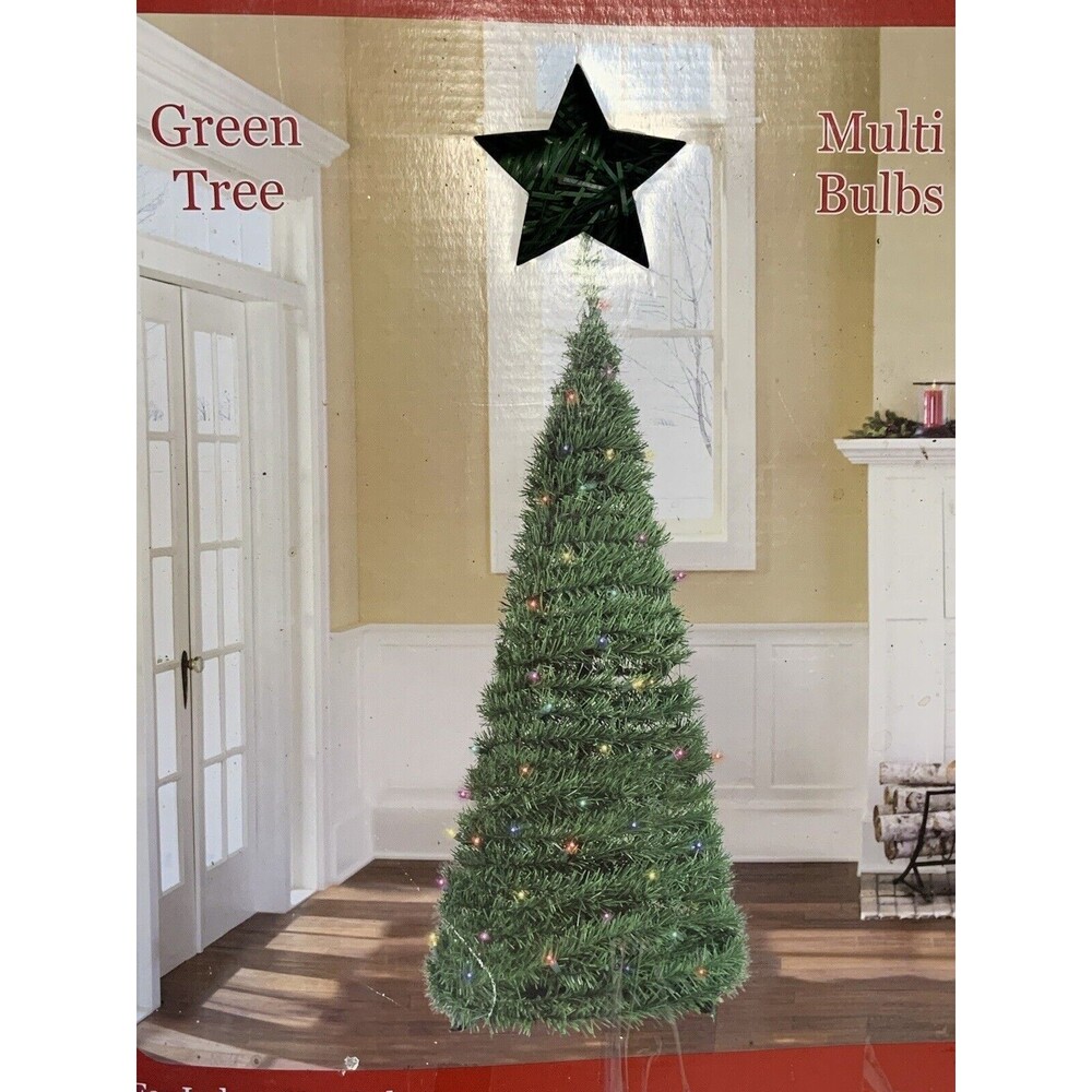 POP UP CHRISTMAS TREE 4FT Pre-Lit Collapsible, Stores Flat